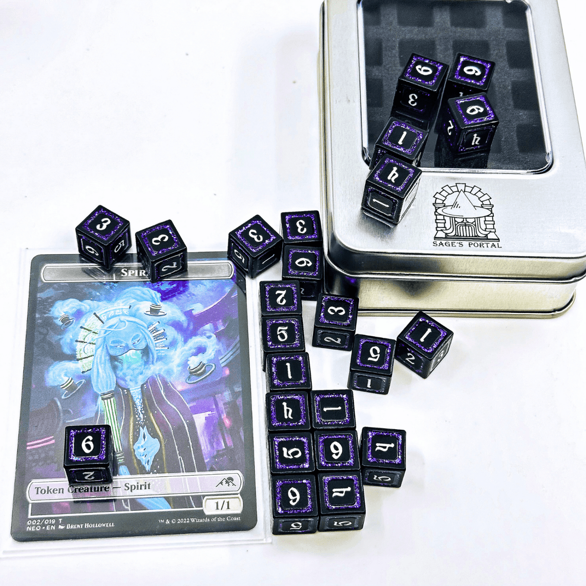 Sage's Splendors Royal Purple Metal d6 Dice 24 Piece Set - Sage's PortalMetal Dice Set