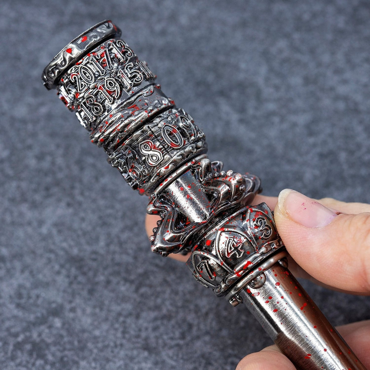 Sage's Staffs of Power Wand of Carnage Metal Rod Dice Spinner - Sage's PortalDice Wheel
