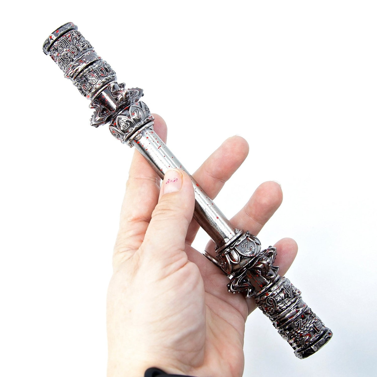 Sage's Staffs of Power Wand of Carnage Metal Rod Dice Spinner - Sage's PortalDice Wheel