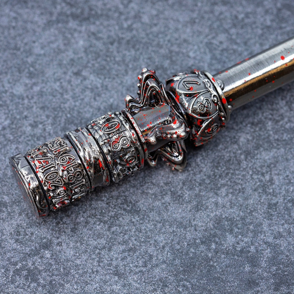 Sage's Staffs of Power Wand of Carnage Metal Rod Dice Spinner - Sage's PortalDice Wheel