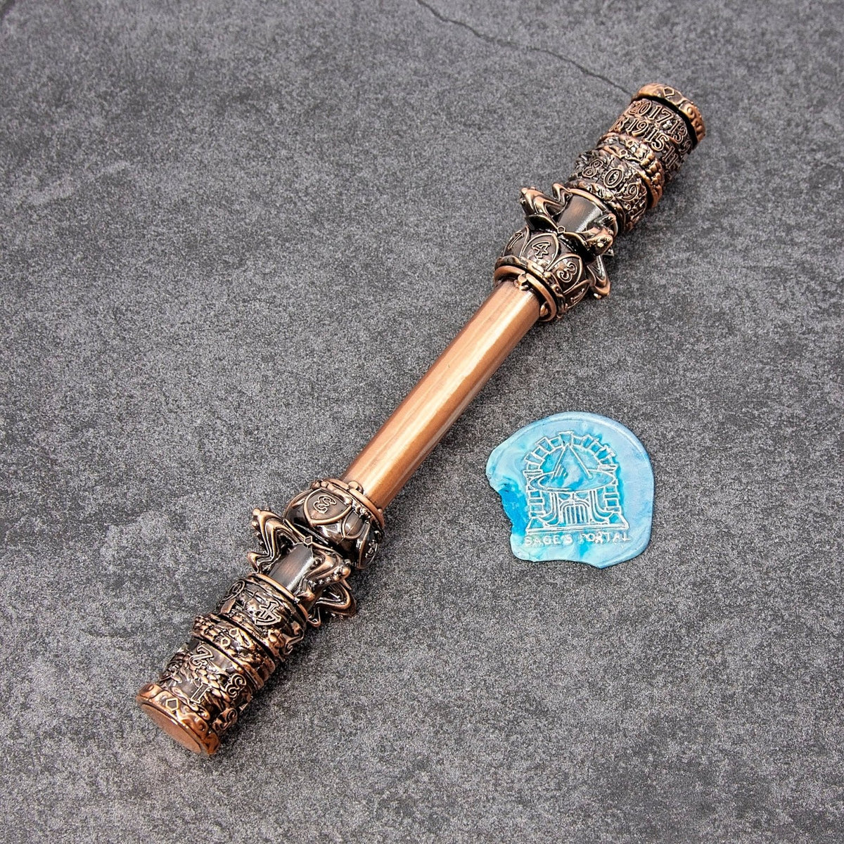 Sage's Staffs of Power Wand of History Metal Rod Dice Spinner - Sage's PortalDice Wheel