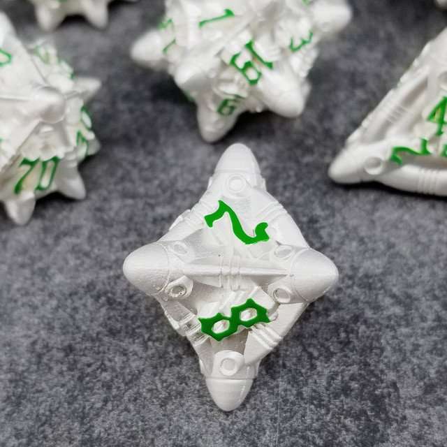 Sage’s Starships Medbay Metal Polyhedral Dice Set - Sage's PortalMetal Dice Set