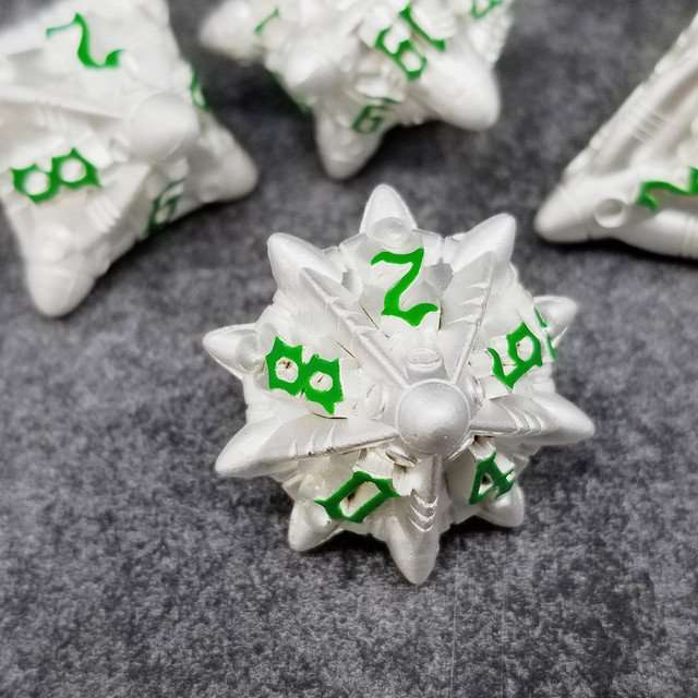 Sage’s Starships Medbay Metal Polyhedral Dice Set - Sage's PortalMetal Dice Set