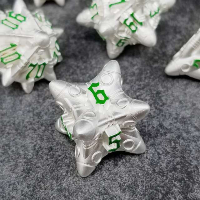Sage’s Starships Medbay Metal Polyhedral Dice Set - Sage's PortalMetal Dice Set