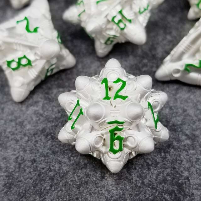 Sage’s Starships Medbay Metal Polyhedral Dice Set - Sage's PortalMetal Dice Set