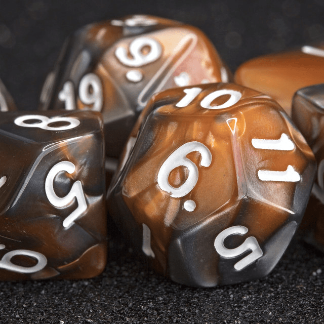 Sage's Stones - Copper/Mica Acrylic Polyhedral Dice Set - Sage's PortalAcrylic Dice Set