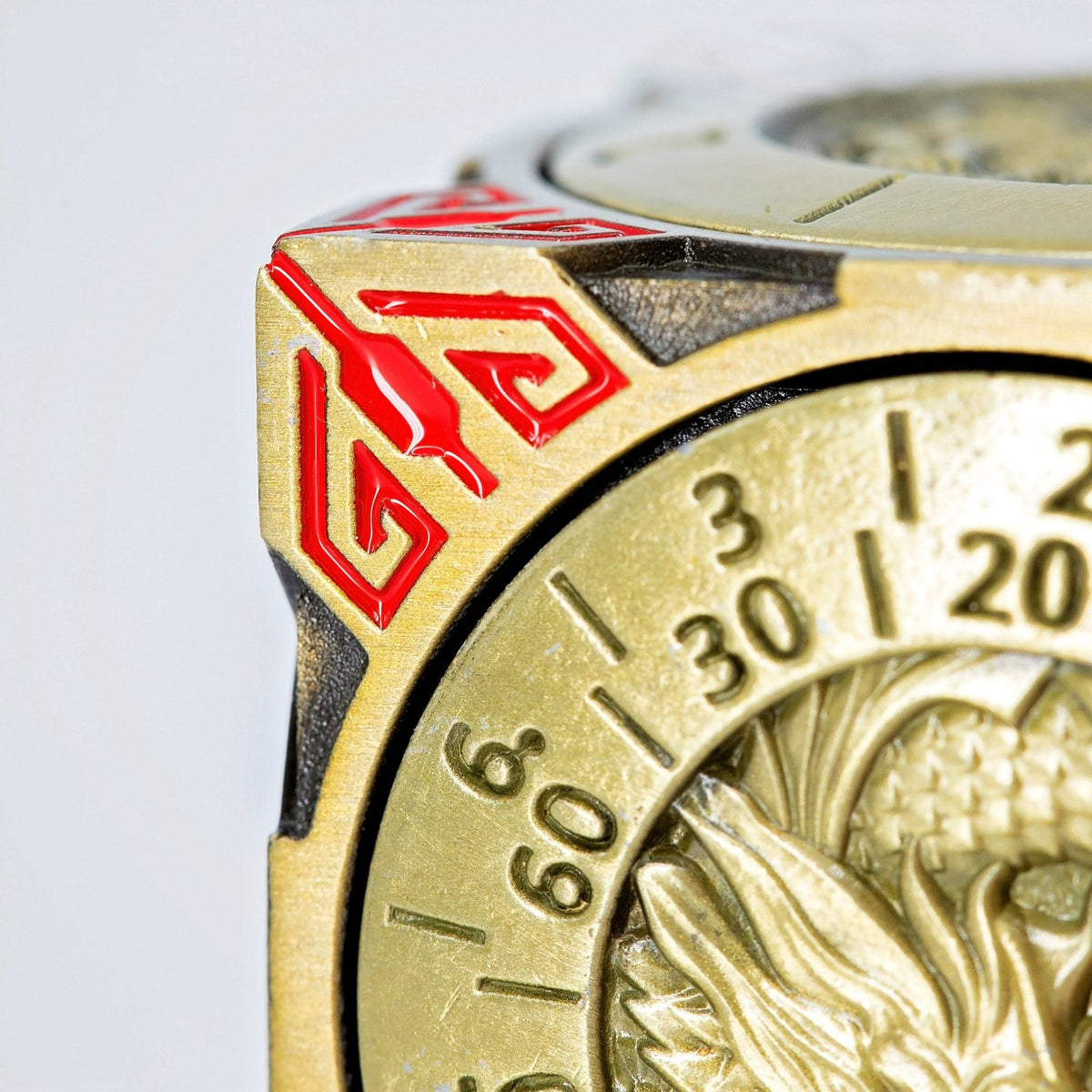 Sage's Tesseracts Antique Gold Menagerie Metal Cube Dice Spinner - Sage's PortalDice Wheel
