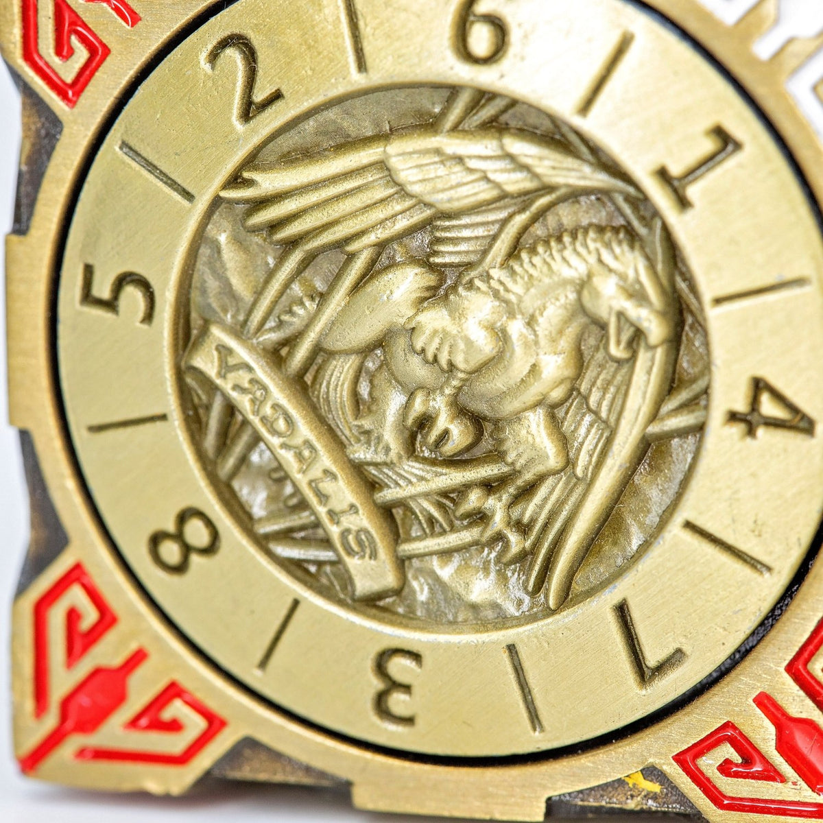 Sage's Tesseracts Antique Gold Menagerie Metal Cube Dice Spinner - Sage's PortalDice Wheel