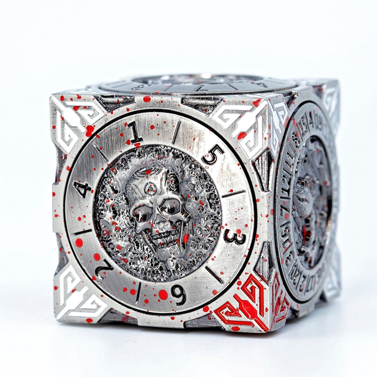 Sage's Tesseracts Bloodstained Menagerie Metal Cube Dice Spinner - Sage's PortalDice Wheel