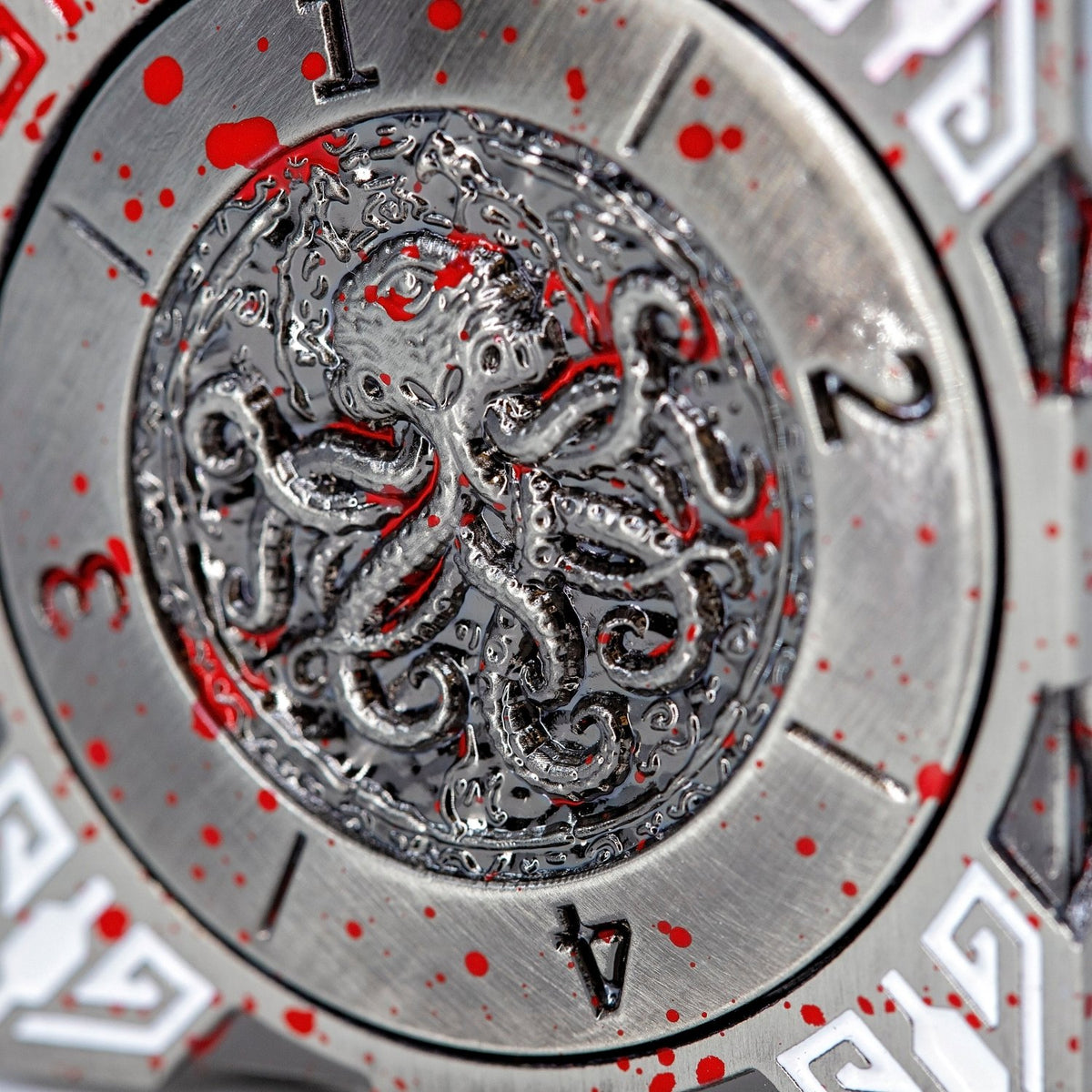 Sage's Tesseracts Bloodstained Menagerie Metal Cube Dice Spinner - Sage's PortalDice Wheel