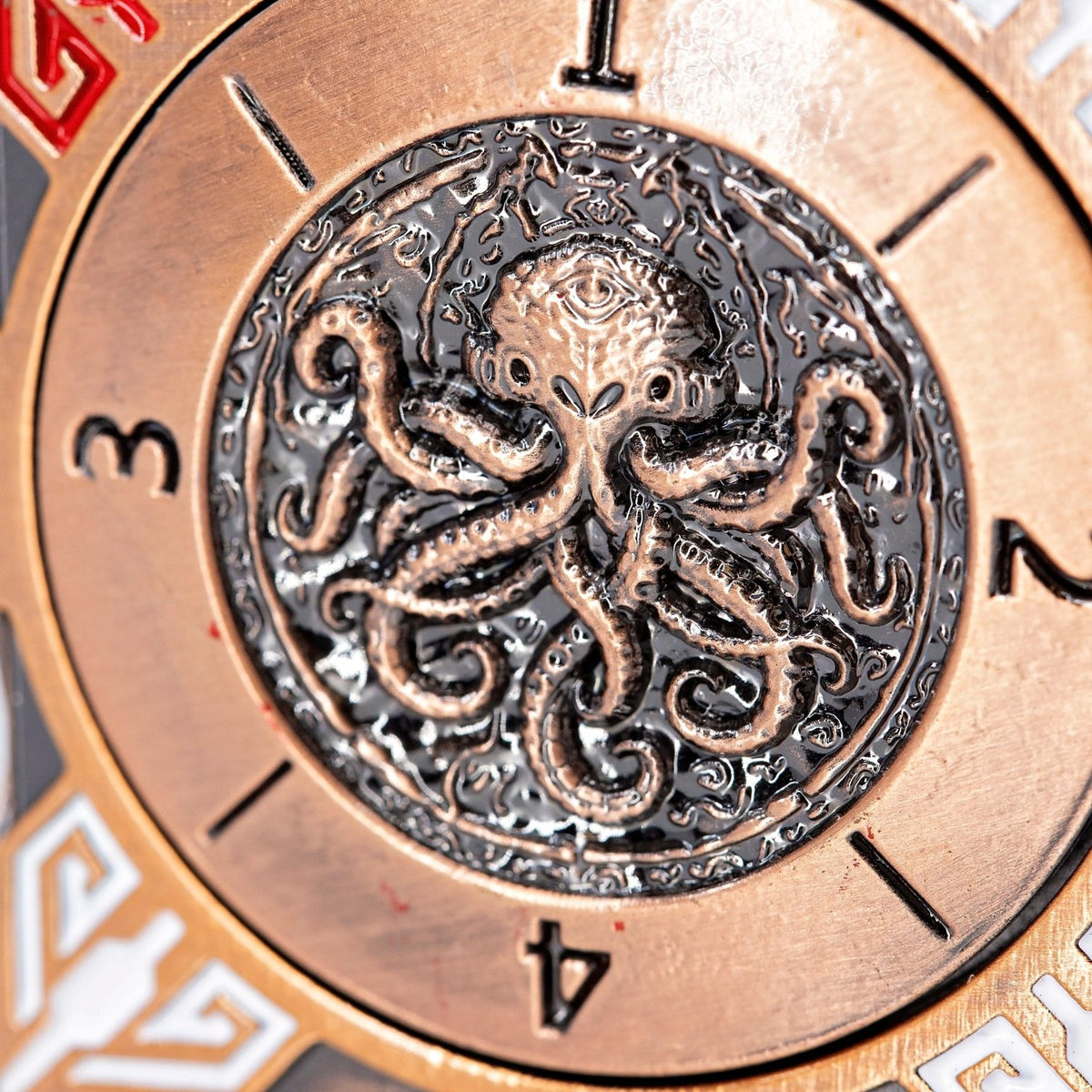 Sage's Tesseracts Bronze Menagerie Metal Cube Dice Spinner - Sage's PortalDice Wheel