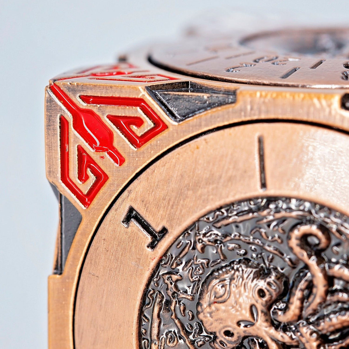 Sage's Tesseracts Bronze Menagerie Metal Cube Dice Spinner - Sage's PortalDice Wheel