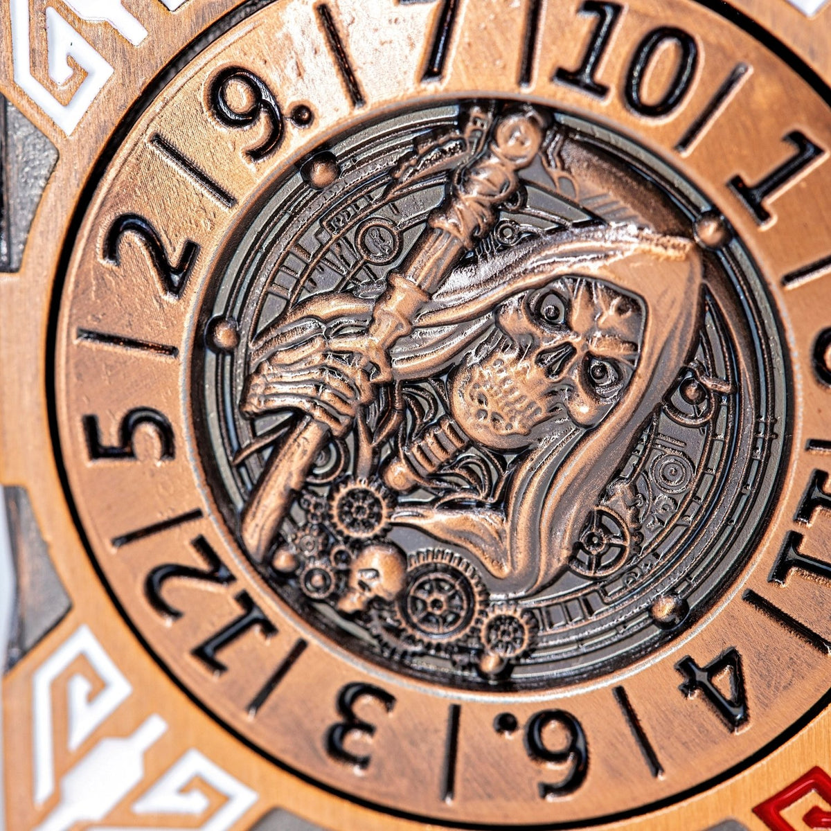Sage's Tesseracts Bronze Menagerie Metal Cube Dice Spinner - Sage's PortalDice Wheel