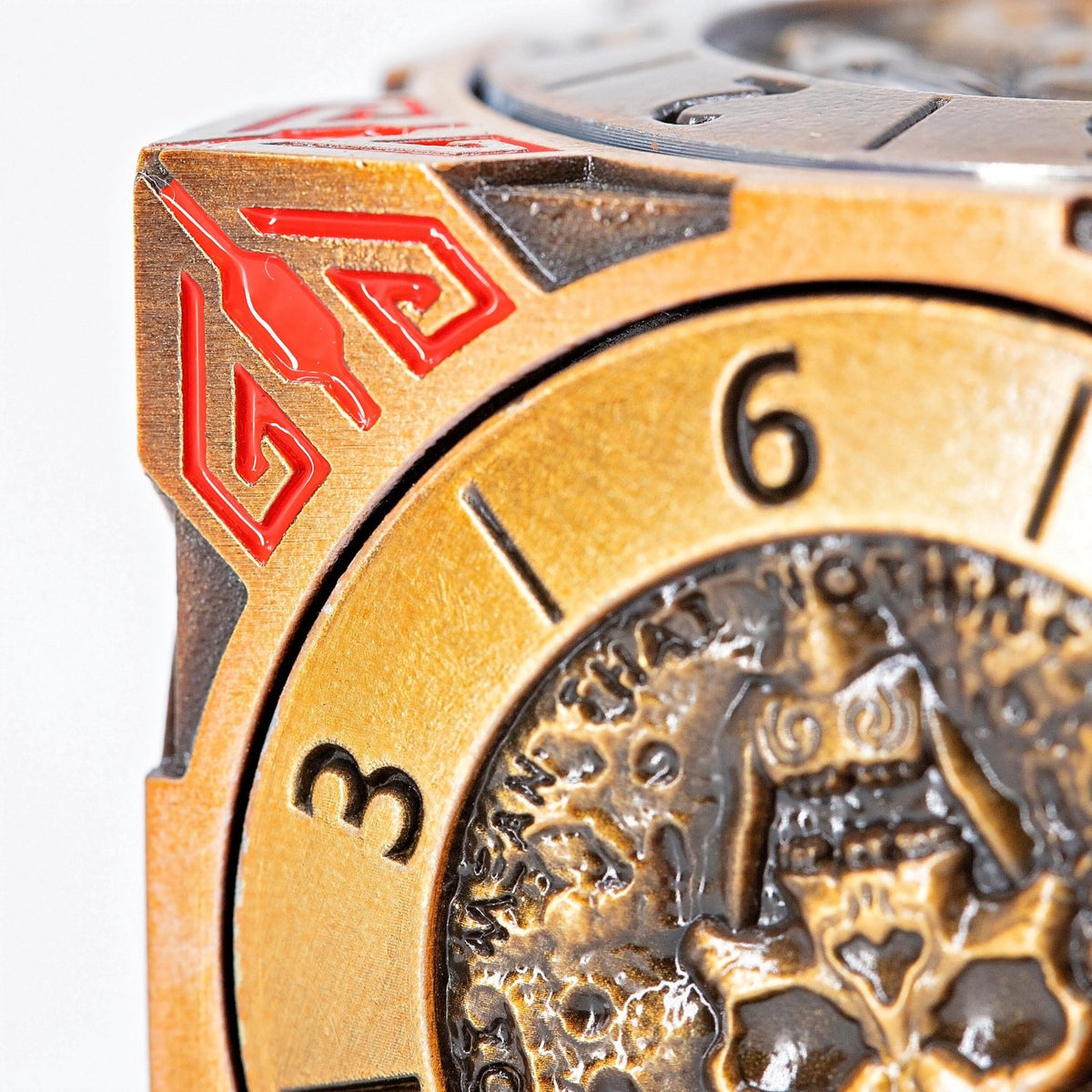 Sage's Tesseracts Copper Menagerie Metal Cube Dice Spinner - Sage's PortalDice Wheel