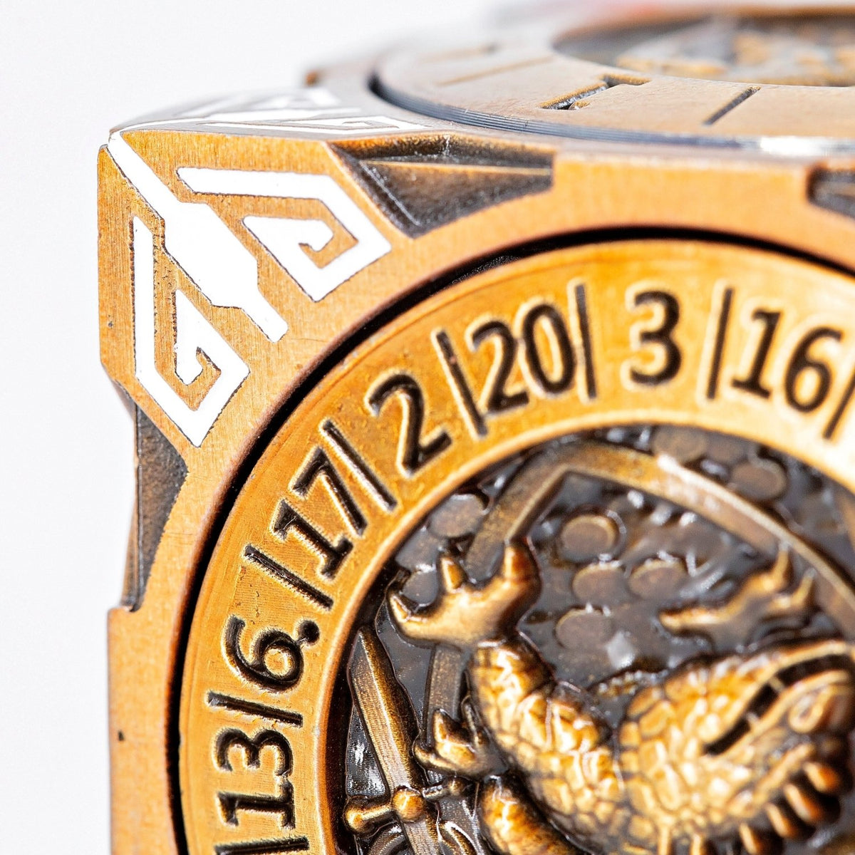 Sage's Tesseracts Copper Menagerie Metal Cube Dice Spinner - Sage's PortalDice Wheel
