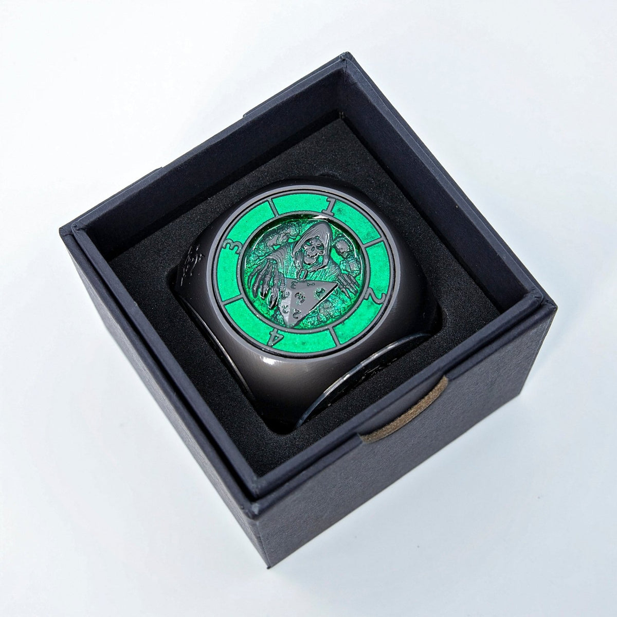 Sage's Tesseracts Master of Death Metal Cube Dice Spinner - Sage's PortalDice Wheel