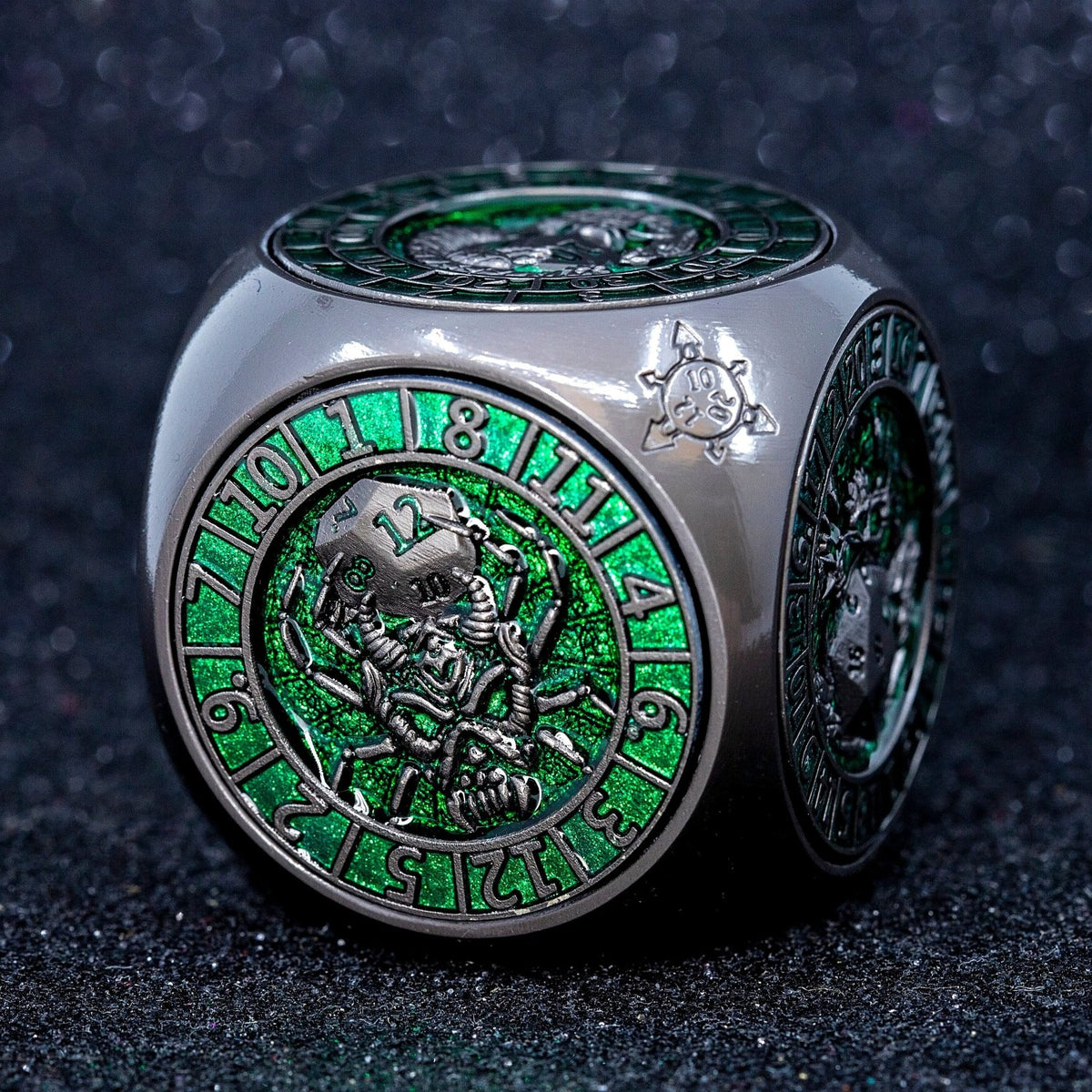 Sage's Tesseracts Master of Death Metal Cube Dice Spinner - Sage's PortalDice Wheel