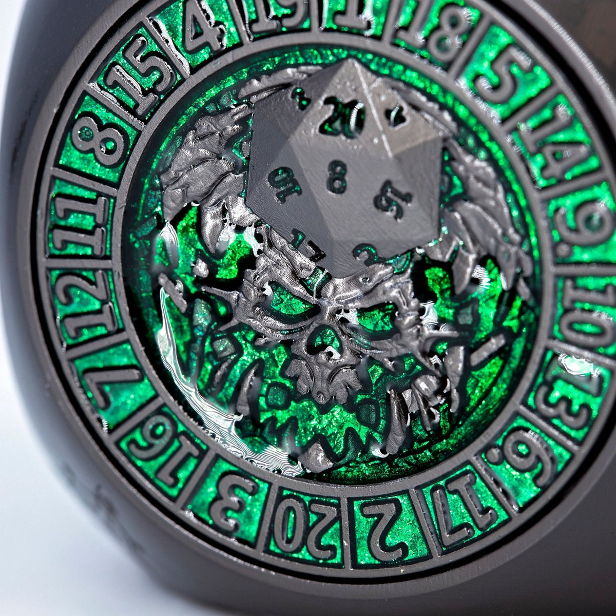 Sage's Tesseracts Master of Death Metal Cube Dice Spinner - Sage's PortalDice Wheel
