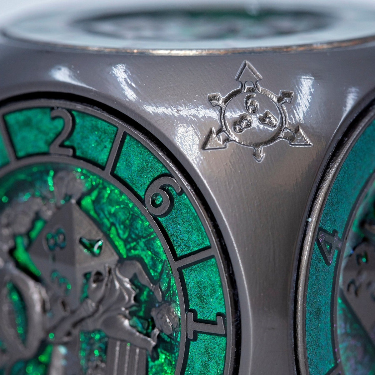 Sage's Tesseracts Master of Death Metal Cube Dice Spinner - Sage's PortalDice Wheel