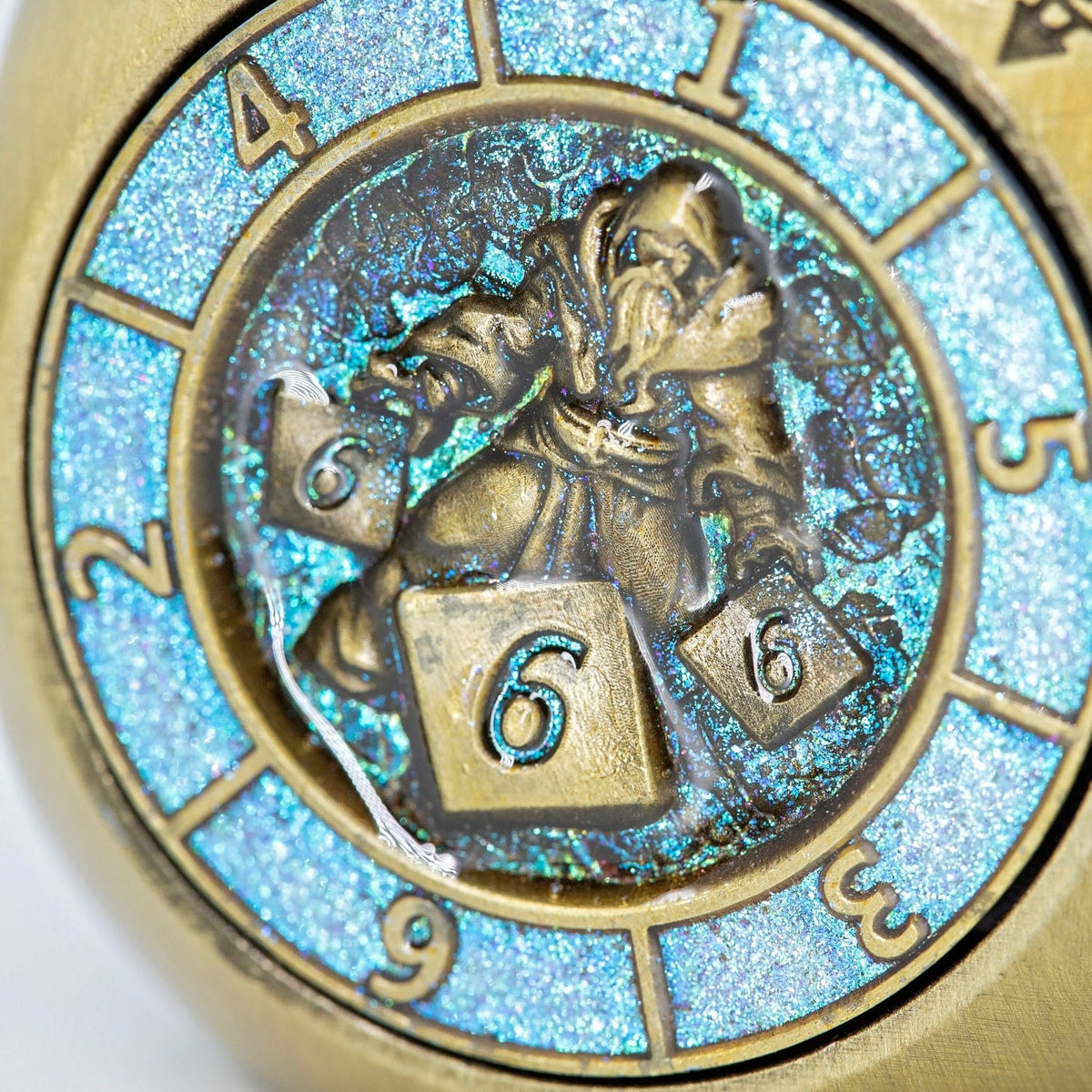 Sage's Tesseracts Master of Fate Metal Cube Dice Spinner - Sage's PortalDice Wheel