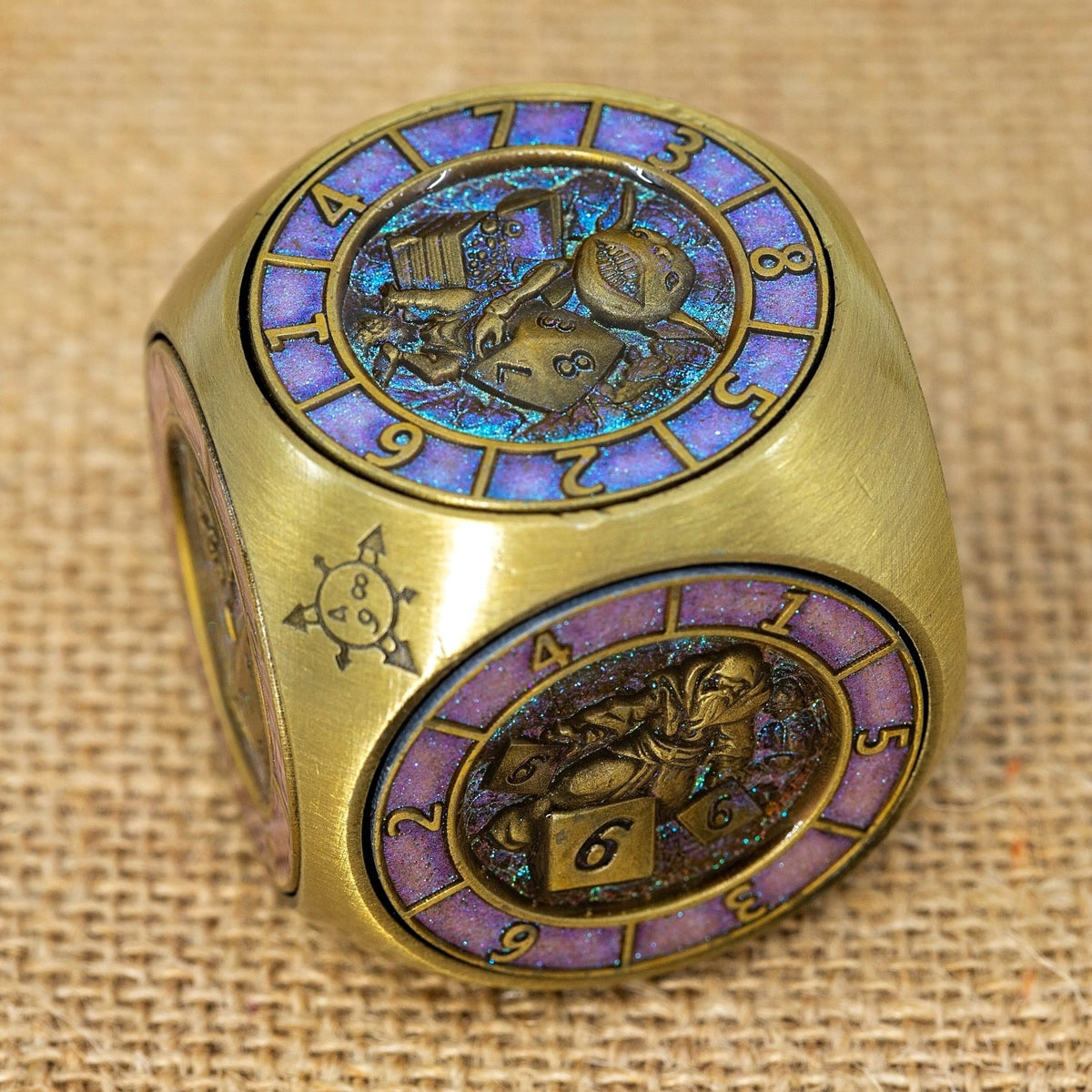 Sage's Tesseracts Master of Fate Metal Cube Dice Spinner - Sage's PortalDice Wheel