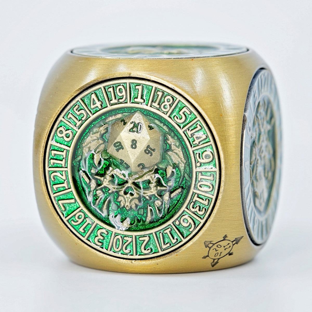 Sage's Tesseracts Master of Life Metal Cube Dice Spinner - Sage's PortalDice Wheel