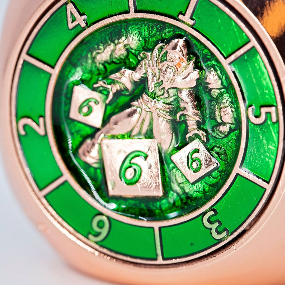 Sage's Tesseracts Master of Nature Metal Cube Dice Spinner - Sage's PortalDice Wheel