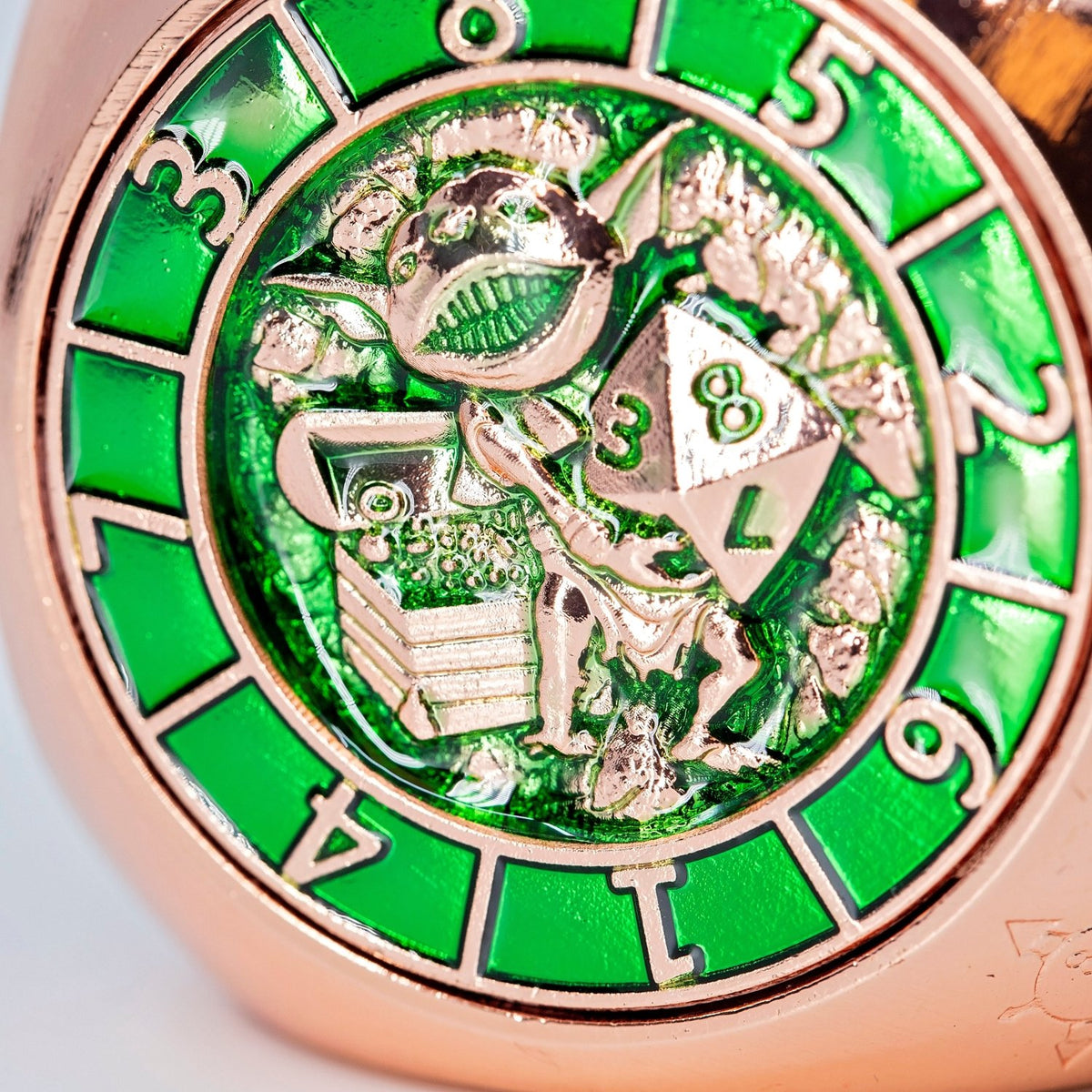 Sage's Tesseracts Master of Nature Metal Cube Dice Spinner - Sage's PortalDice Wheel