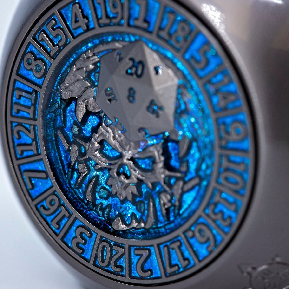 Sage's Tesseracts Master of Storms Metal Cube Dice Spinner - Sage's PortalDice Wheel
