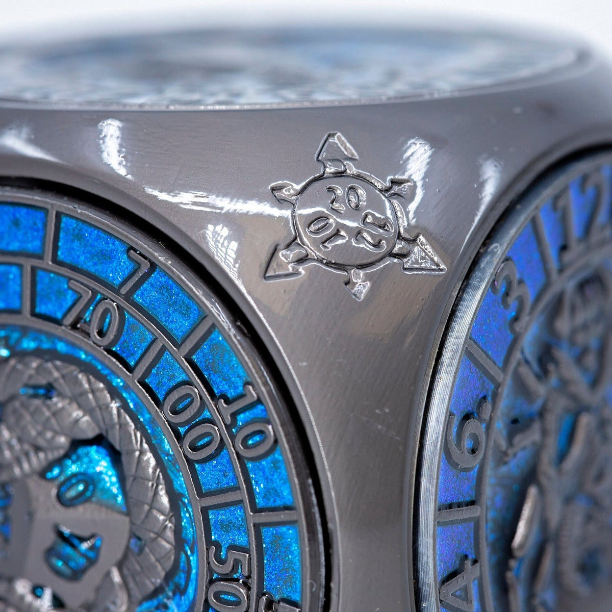 Sage's Tesseracts Master of Storms Metal Cube Dice Spinner - Sage's PortalDice Wheel
