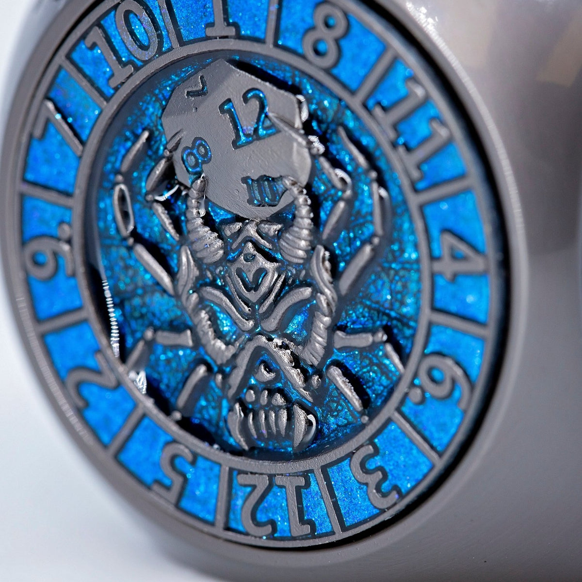 Sage's Tesseracts Master of Storms Metal Cube Dice Spinner - Sage's PortalDice Wheel