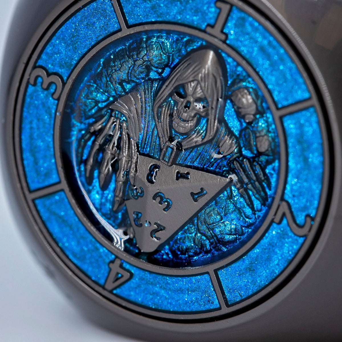 Sage's Tesseracts Master of Storms Metal Cube Dice Spinner - Sage's PortalDice Wheel