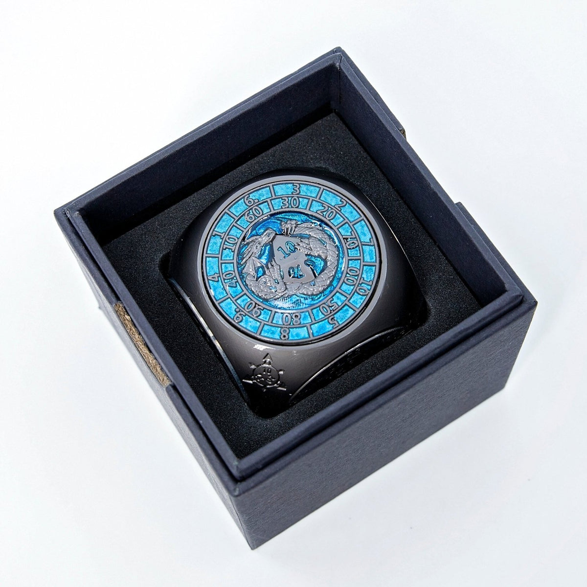 Sage's Tesseracts Master of Storms Metal Cube Dice Spinner - Sage's PortalDice Wheel