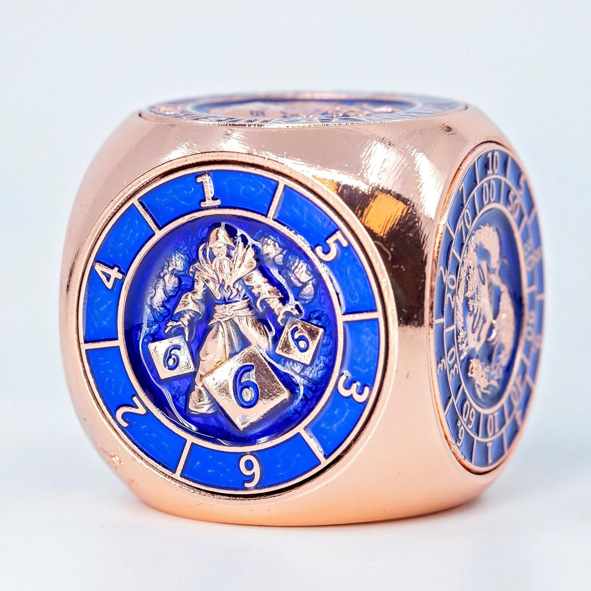 Sage's Tesseracts Master of Tides Metal Cube Dice Spinner - Sage's PortalDice Wheel