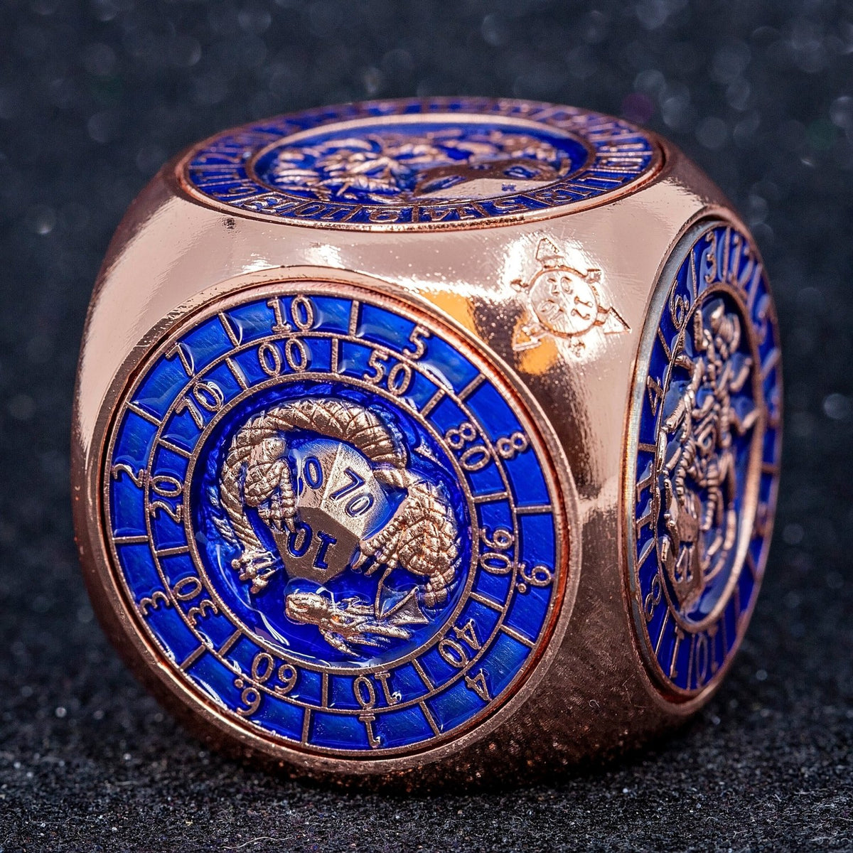 Sage's Tesseracts Master of Tides Metal Cube Dice Spinner - Sage's PortalDice Wheel