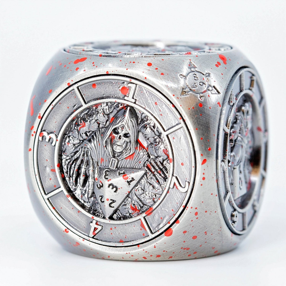 Sage's Tesseracts Master of War Metal Cube Dice Spinner - Sage's PortalDice Wheel