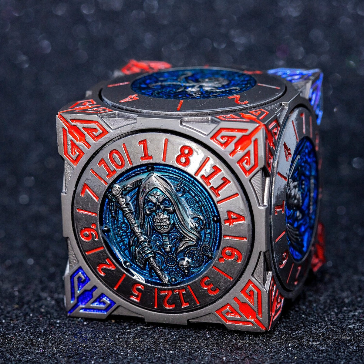 Sage's Tesseracts Thermal Menagerie Metal Cube Dice Spinner - Sage's PortalDice Wheel