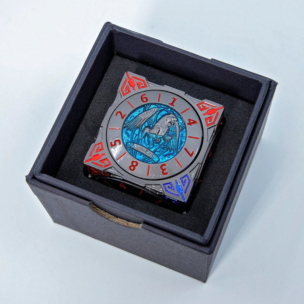 Sage's Tesseracts Thermal Menagerie Metal Cube Dice Spinner - Sage's PortalDice Wheel