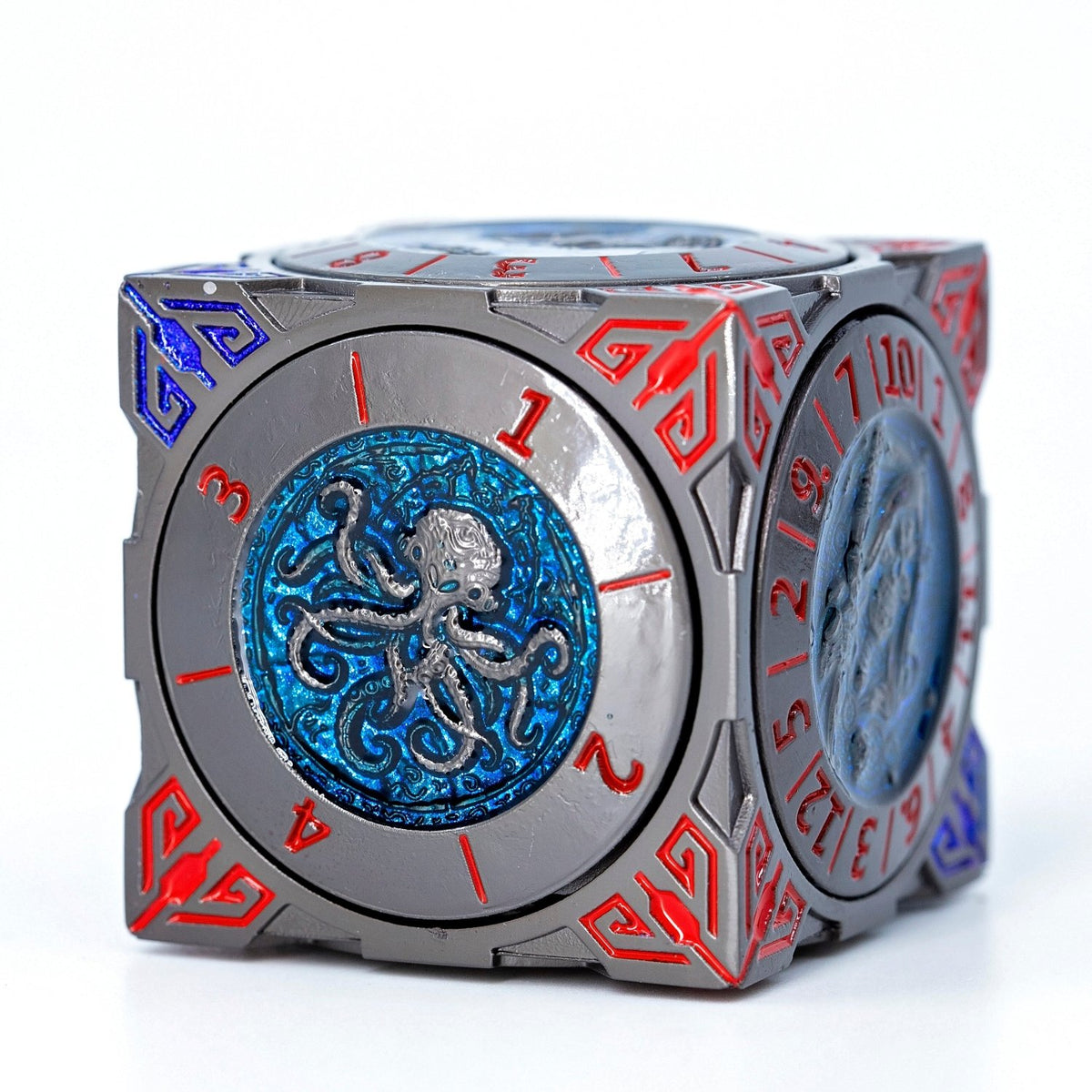 Sage's Tesseracts Thermal Menagerie Metal Cube Dice Spinner - Sage's PortalDice Wheel