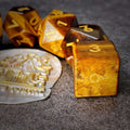 Sage's Treasures - Tigerseye Gemstone Polyhedral Dice Set - Sage's PortalGemstone Dice Set