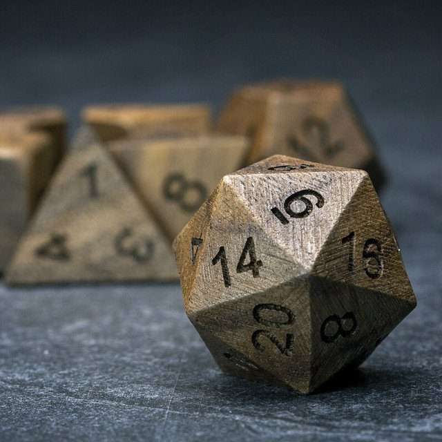Sage's Trees - Black Walnut Oversized Wood Natural Ink Polyhedral Dice Set - Sage's PortalWood Dice Set