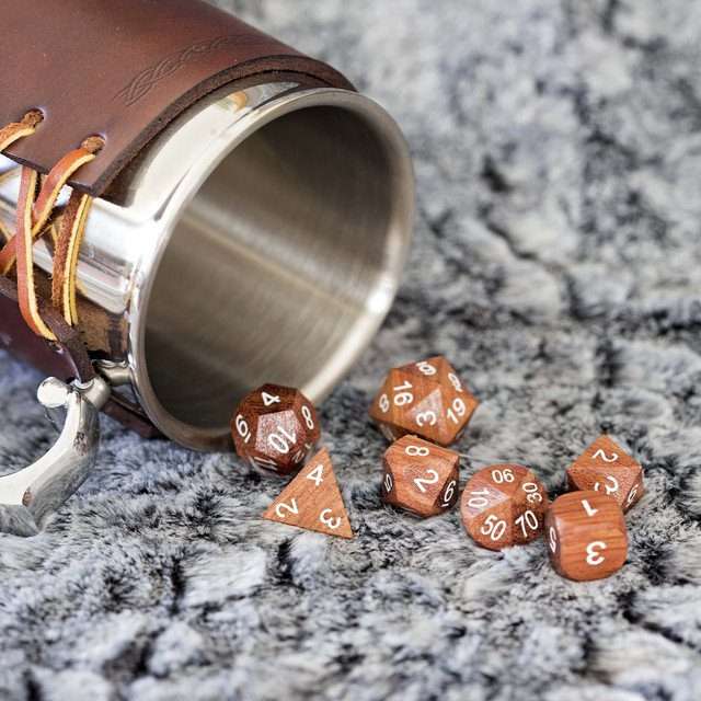 Sage’s Trees - Redwood Oversized White Ink Polyhedral Dice Set - Sage's PortalWood Dice Set
