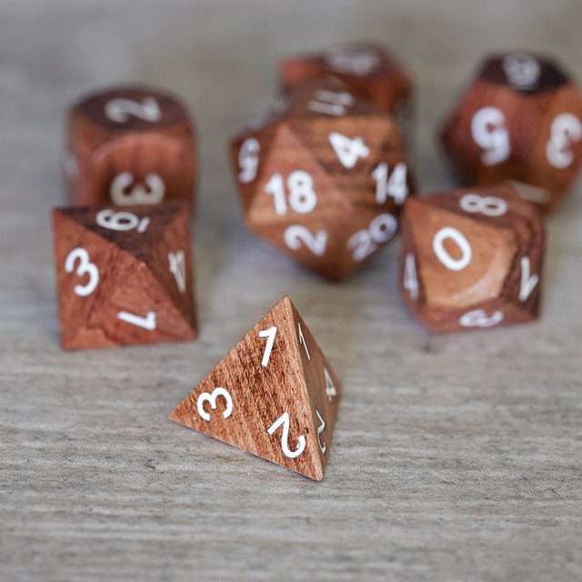 Sage’s Trees - Redwood Oversized White Ink Polyhedral Dice Set - Sage's PortalWood Dice Set