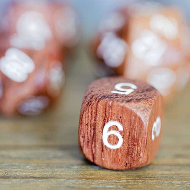 Sage’s Trees - Redwood Oversized White Ink Polyhedral Dice Set - Sage's PortalWood Dice Set
