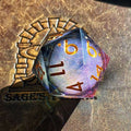 Sage's Twilight Souls - 33mm Liquid-Core D20 Sharp Edge Resin Dice - Sage's PortalLiquid Core Dice Set