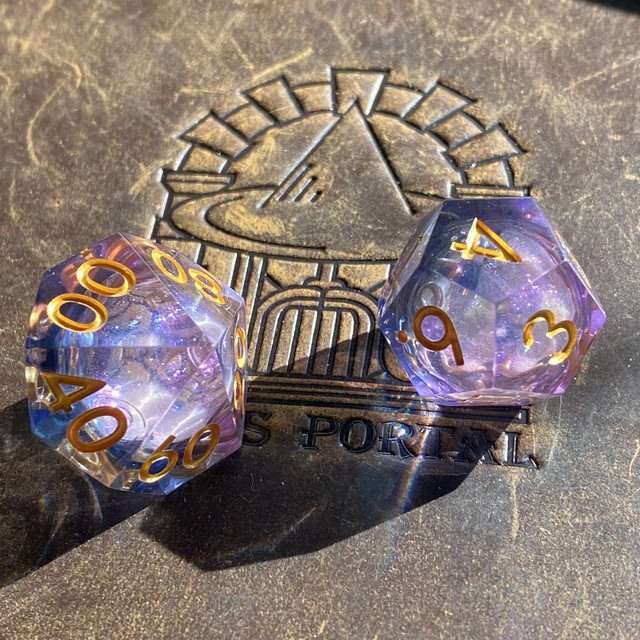 Sage's Twilight Souls Liquid Core Sharp Edge Resin Dice Set - Sage's PortalLiquid Core Dice Set