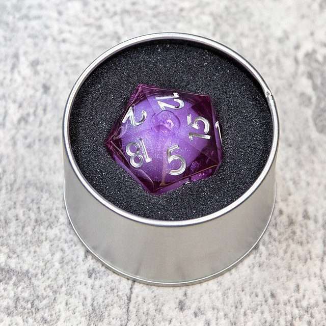 Sage's Vesper Souls - 33mm Liquid-Core D20 Sharp Edge Resin Dice - Sage's PortalLiquid Core Dice Set