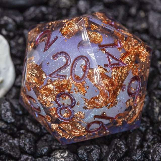 Sage's Void Souls - 33mm Liquid-Core D20 Sharp Edge Resin Dice - Sage's PortalLiquid Core Dice Set