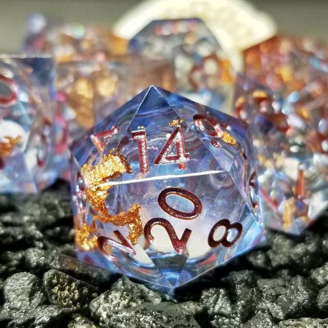 Sage's Void Souls Liquid Core Sharp Edge Resin Dice Set - Sage's PortalLiquid Core Dice Set
