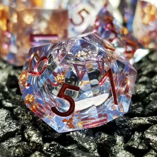 Sage's Void Souls Liquid Core Sharp Edge Resin Dice Set - Sage's PortalLiquid Core Dice Set